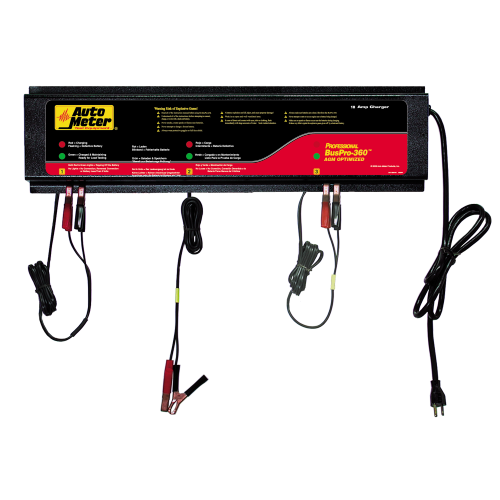 BUSPRO-360; AGM Optimized Smart Battery Charger - 3 Channel, 120v 5 amp