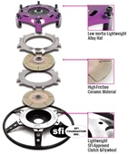 Xtreme Performance - 184mm Stum Keramisk Tvåskivig Kopplingskit Med Svänghjul 1220Nm