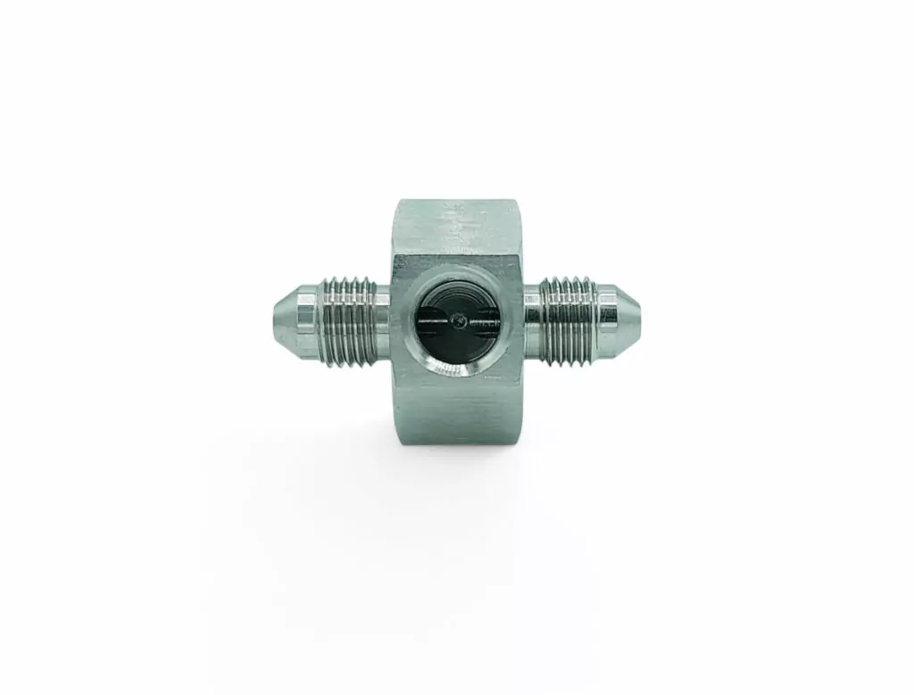 Inline bromstryck adapter AN3 Hane / 1/8 NPT Hona