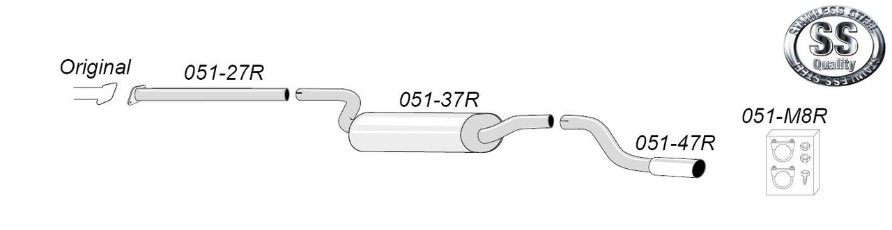 Focus RS 2.0i 158kW år 2002-2003 Sportavgassystem