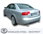 A4 (B7) 2WD Sedan/Avant 1.8T/2.0TFSI år 2005-2008 Sportavgassystem