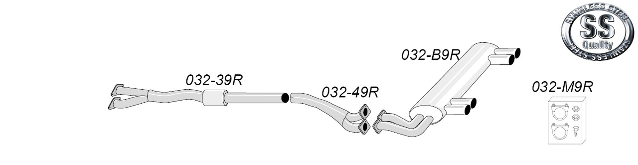 E46 M3 Coupé/Cabrio/CSL år 2000-2006 Sportavgassystem