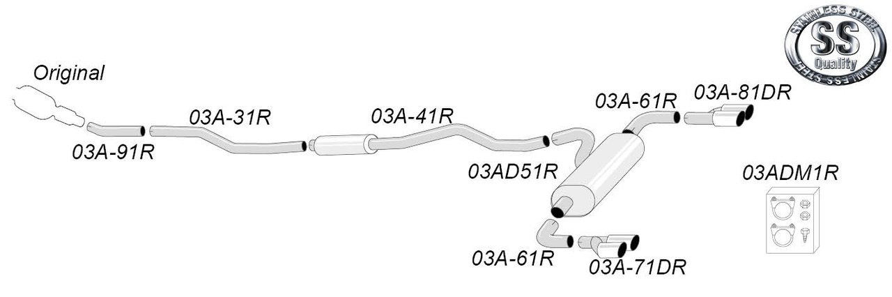 F30/F31 320i/328i Sedan/Touring år 2011-2015(06) Sportavgassystem