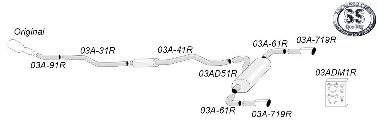 F30/F31 320i/328i Sedan/Touring år 2011-2015(06) Sportavgassystem
