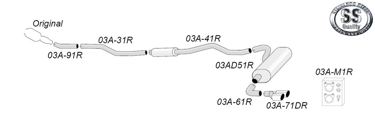 F30/F31 320i/328i Sedan/Touring år 2011-2015(06) Sportavgassystem
