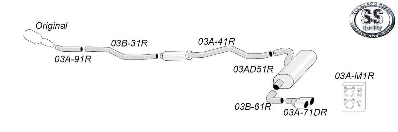 F34 320i GT 2,0T 135 kW år 2011-2016(5) Sportavgassystem