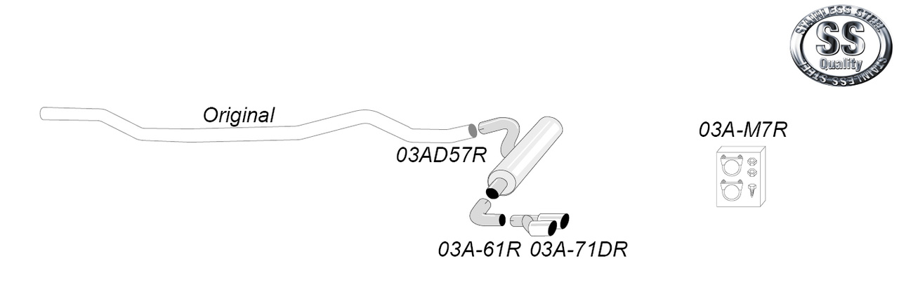 F30/F31 316D/318D/320D Sedan/Touring år 2015(07)-2019 Sportavgassystem