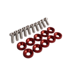 Försänkt bricka med skruv / JDM Fender washer Röd