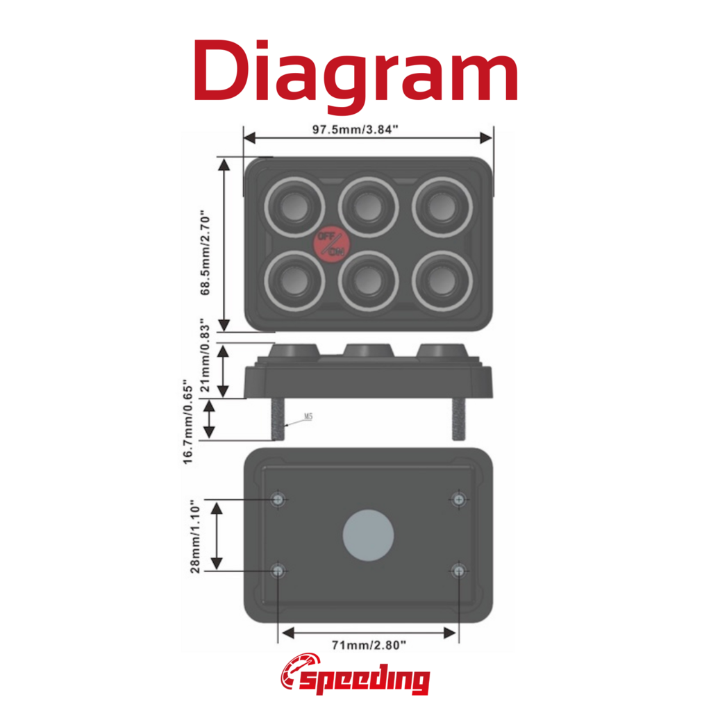 PDM6 Motorsport Knappsats & Relämodul