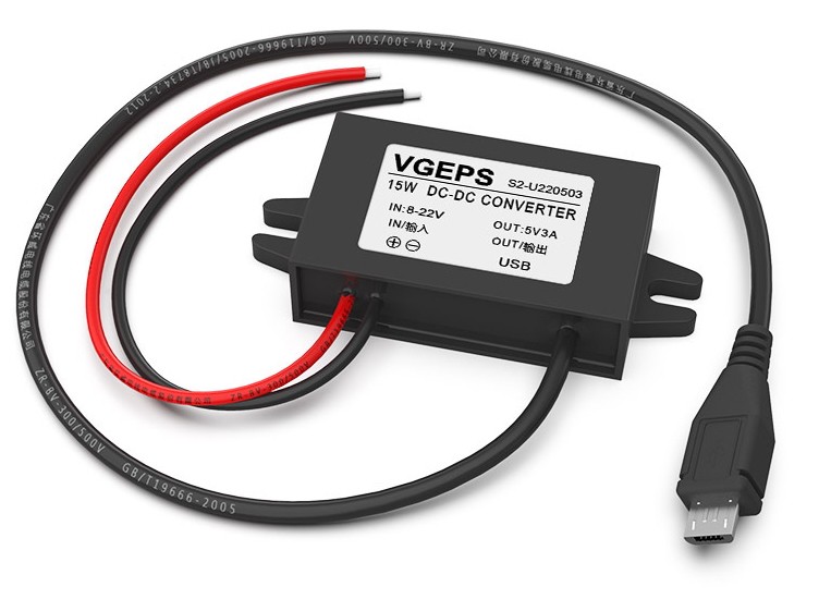 MicroUSB laddare för kabelinstallation (5V/3A)