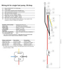 Wiring kit for single fuel pump, 30-Amp, battery connection