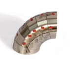 Pie cut Ø44.5mm 15° r=44.5 Rostfritt