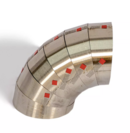 Pie cut Ø63.5mm 15° r=63.5 Rostfritt