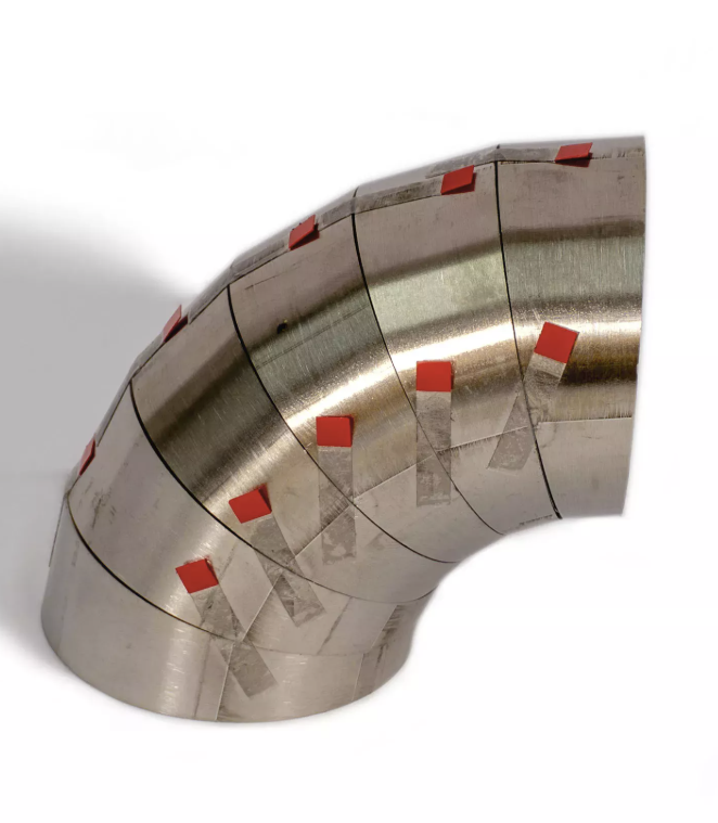 Pie cut Ø57.0mm 15° r=57.0 Rostfritt