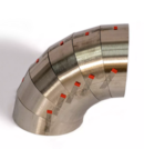 Pie cut Ø70.0mm 15° r=70.0 Rostfritt