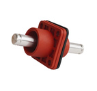 Skottgenomföring Batterikabel (2x 8,0mm Snabbkoppling) Röd