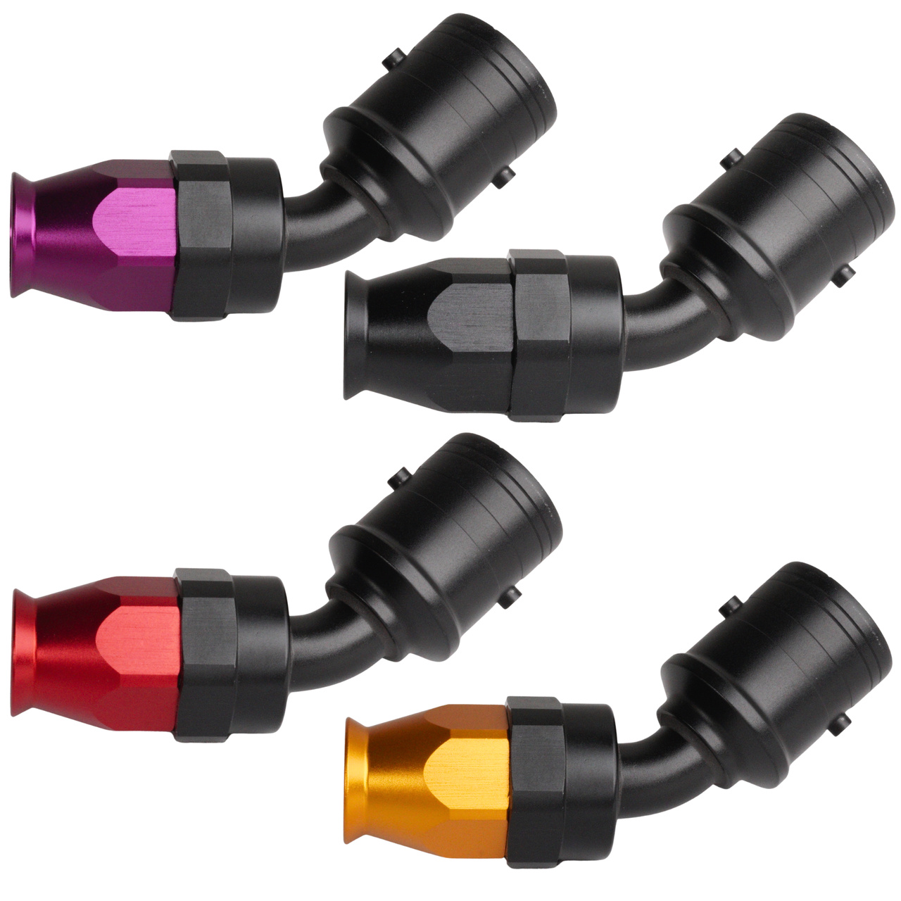 AN10 45° PTFE Quick-Connect Slangkoppling