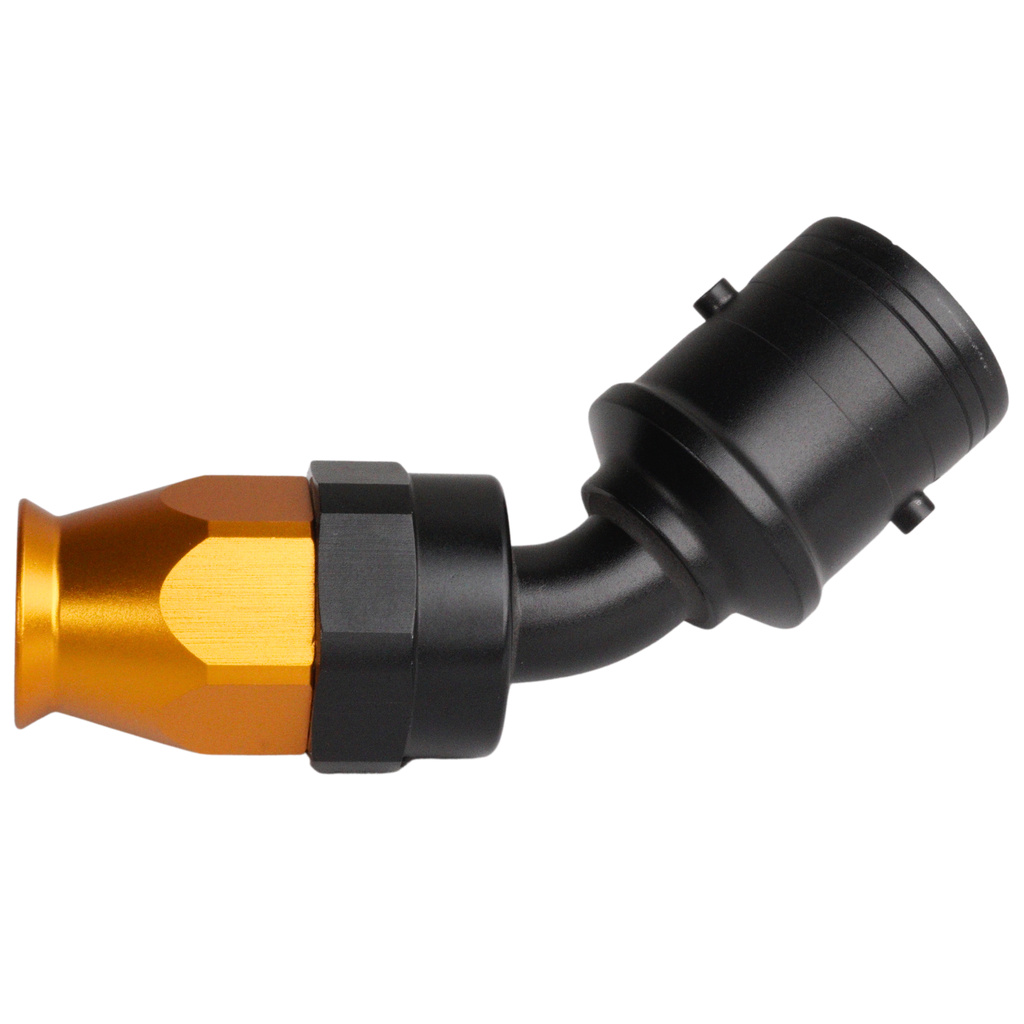 AN8 45° PTFE Quick-Connect Slangkoppling