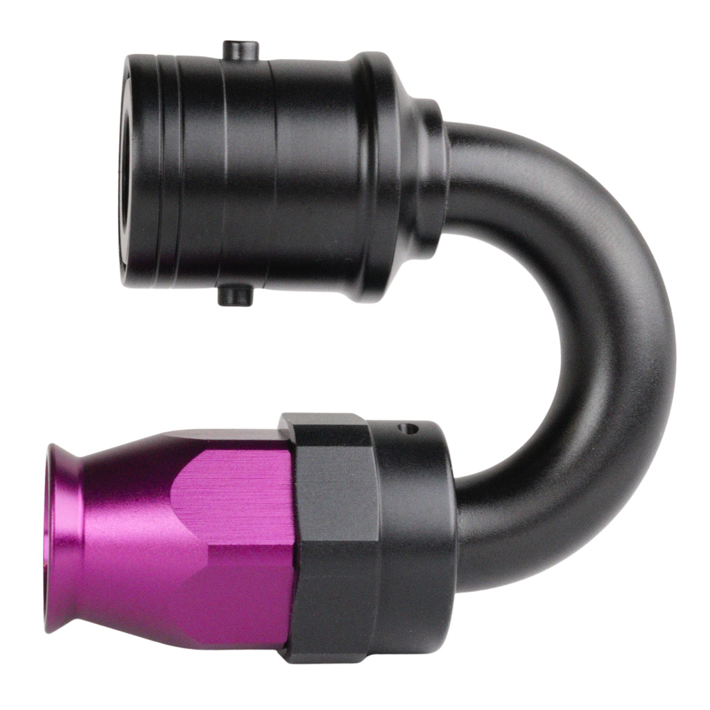 AN6 180° PTFE Quick-Connect Slangkoppling