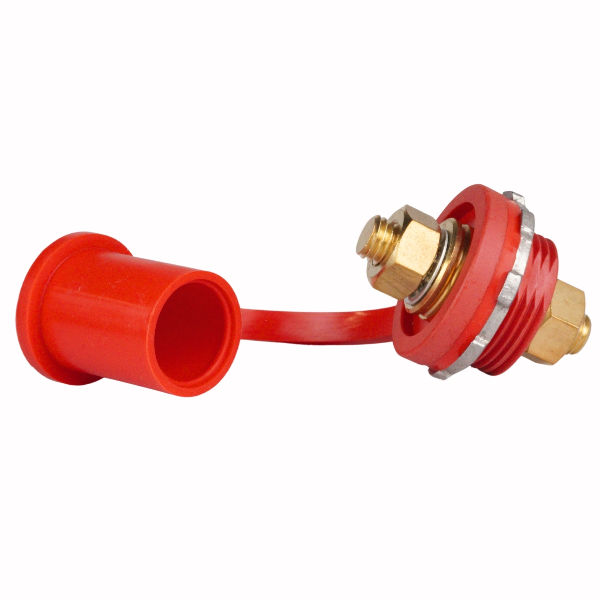 Batteriterminal Skottgenomföring Plus + (Röd)