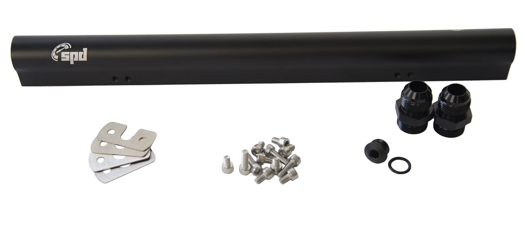 SPD fuel rail Toyota Supra 2JZ svart