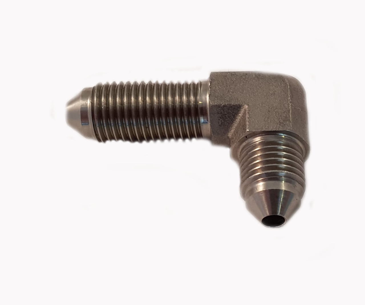 Skottgenomföring 90° 3/8-24 rostfri