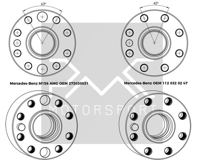 PMC Svänghjul Mercedes-Benz M113 M113K M156 184mm POT